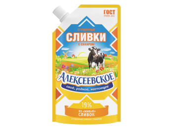 Сливки сгущенные "Алексеевское" с сахаром, 270г