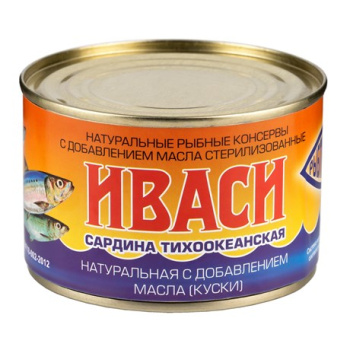 Иваси Рыбпромпродукт Тихоокеанская с маслом, 250 гр.