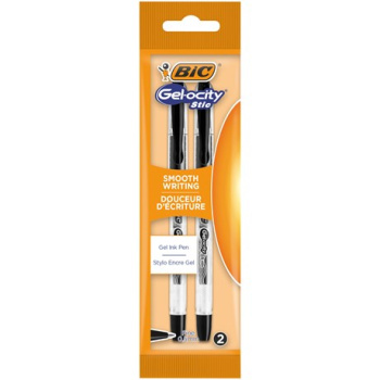 Ручки гелевые BIC Gel-Ocity Stick черные, 2шт