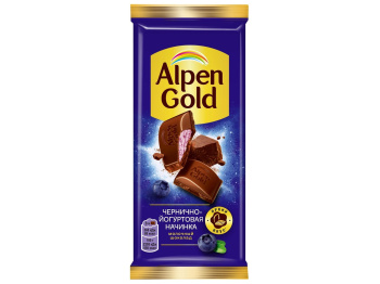 Шоколад молочный "Alpen Gold" черника-йогурт