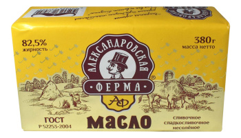 Масло сливочное "Александровская ферма" 82.5%