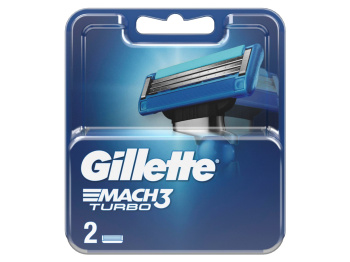 Кассета для бритвенного станка "Gillette Mach3 Turbo", 2шт